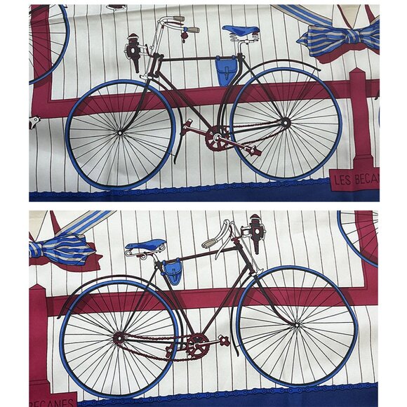 HERMÈS Scarf Les Bécanes 100% Silk 90 - Picture 6 of 12